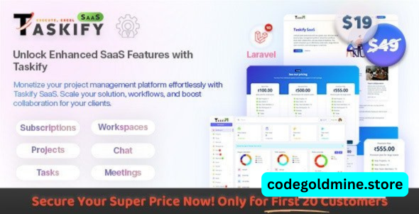 Taskify SaaS v1.1.1 – Project Management System in Laravel