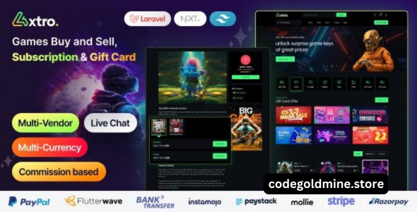 Axtro v1.5.0 – Games Buy and Sell, Subscription & Gift Card Laravel Script